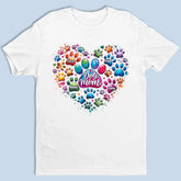 Pawfectly Colorful Heart -  Dog Personalized Custom Unisex T-shirt, Premium T-shirt, Hoodie - Mother's Day, Gift For Pet Owners, Pet Lovers